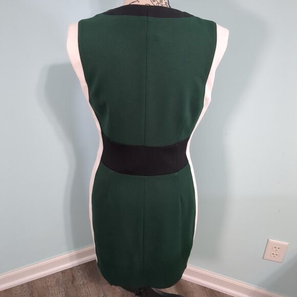 Laundry by Design Women green black Casual Dress 6 front zipper detailing - Picture 2 of 6